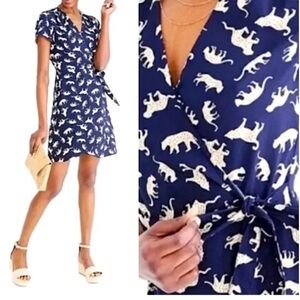J. Crew Wildcat Print Mini Dress